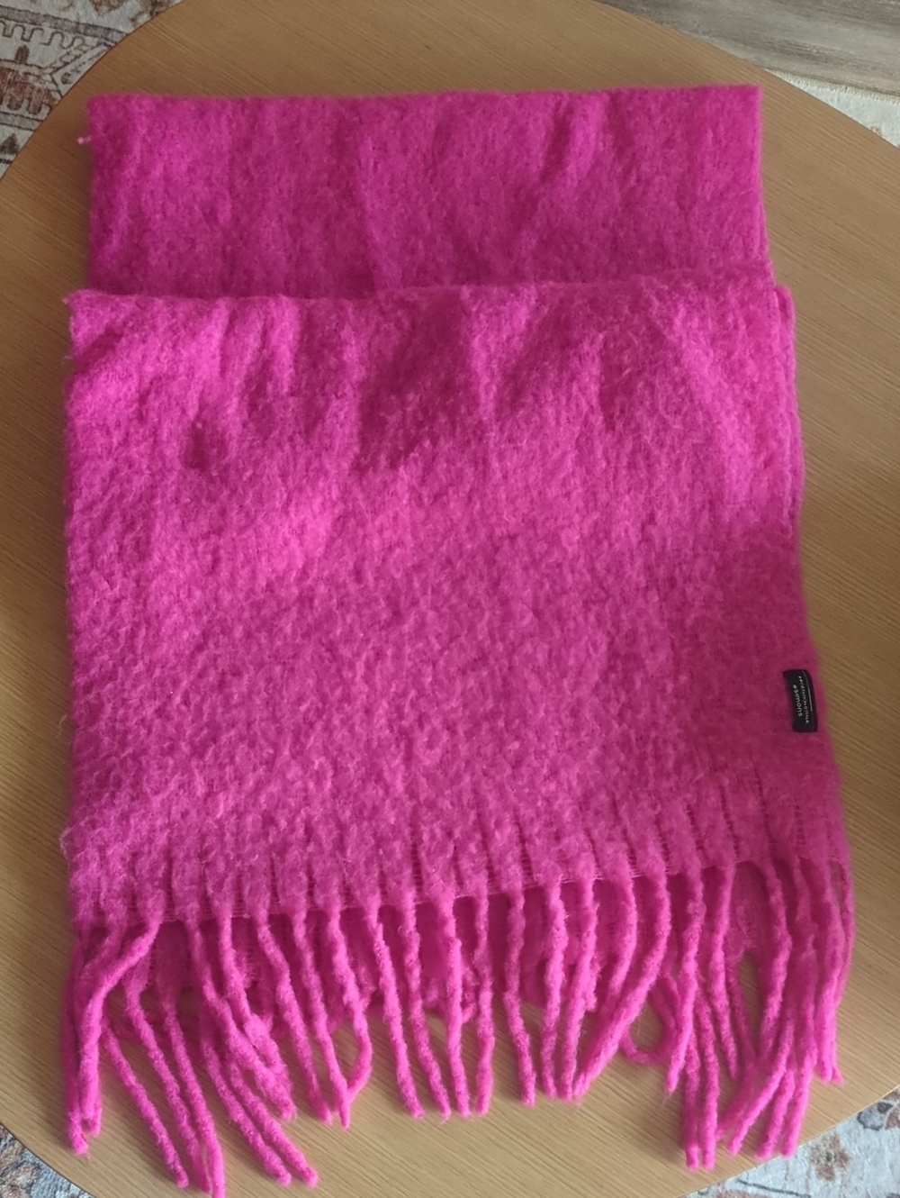 Simons Bright Hot Pink Fringe Women's Scarf